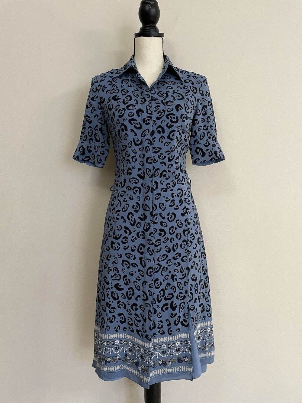 Altuzarra Silk Animal Print Knee-length Dress Made In Italy EUC Size IT34 US 2